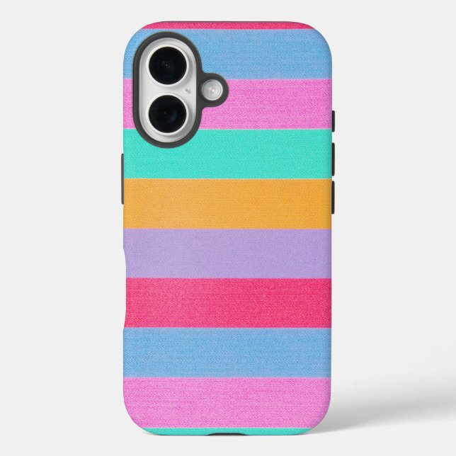 Vibrant Colorful Retro Stripes Case-Mate iPhone Hülle (Rückseite)