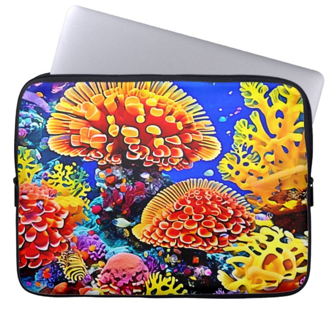 Vibrant Coral Reef Sea Wonder Art Laptopschutzhülle (Vorderseite)