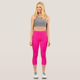 Vibrant Crimson Capri Leggings