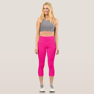Vibrant Crimson Capri Leggings