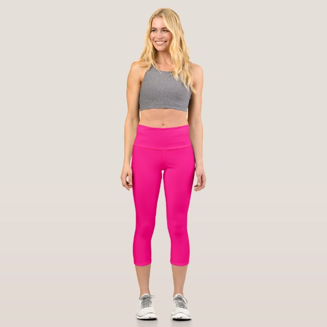 Vibrant Crimson Capri Leggings (Vorderseite)