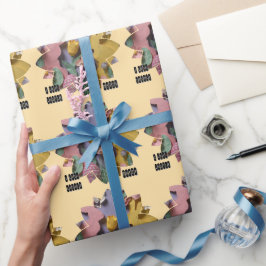 Vibrant Cut Bunny & Easter Eggs  Wrapping Paper Geschenkpapier