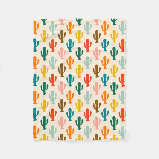 Vibrant Desert Botanical Throw Blanket  Fleecedecke (Vorderseite)