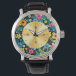 Vibrant Ditsy Flowers Floral Pattern Design-43785 Armbanduhr<br><div class="desc">Bright and colorful ditsy floral pattern featuring vibrant flowers, perfect for stylish apparel, accessories, and gifts with a fresh botanical look. (Design code-43785).</div>