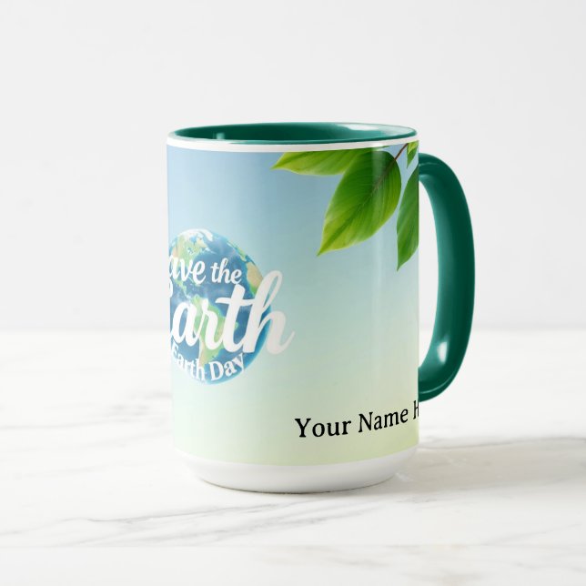 Vibrant Dopamine Eco-Guardians' Embrace Tasse (VorderseiteRechts)