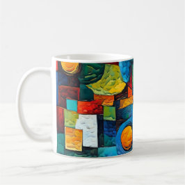 Vibrant Dreams Geometry – Bold Modern Abstract Art Kaffeetasse