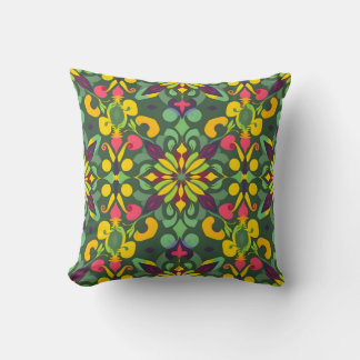 Vibrant Elegance Kissen - Nahtloses Musterdesign