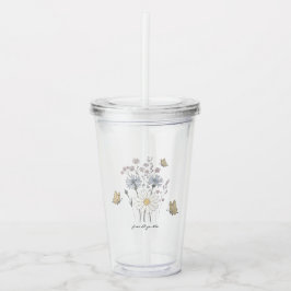 Vibrant field of wildflowers acryltrinkbecher