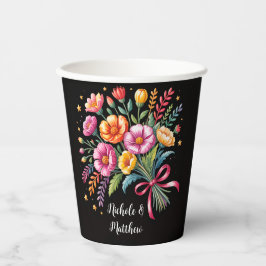 Vibrant Fiesta Wedding Bouquet Wedding Pappbecher