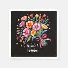 Vibrant Fiesta Wedding Bouquet Wedding Serviette