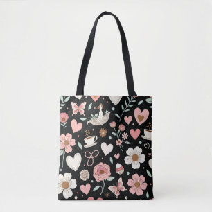 Vibrant Floral Mosaic Wird Gifwering Botanical Art