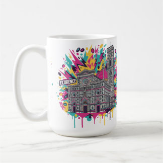 Vibrant Florence Italy Cathedral Graphic Kaffeetasse