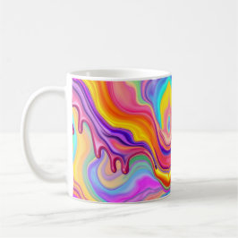 Vibrant Fluid Marble Abstract Kaffeetasse