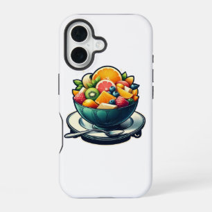 Vibrant Fruit Bowl Illustration iPhone Fall 16 Hülle