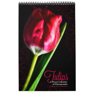 Vibrant Full Length Tulip Garden 12 Monat Kalender