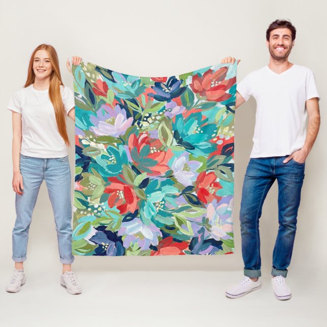 Vibrant Garden Symphony Fleecedecke (Beispiel)