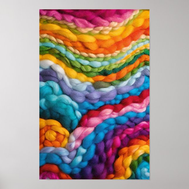 Vibrant gefleckte Stränge von Fibre Poster (Vorne)