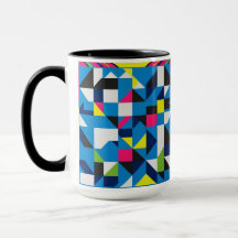 Vibrant Geometric Abstrakt Combo Tasse 15 oz - Mod
