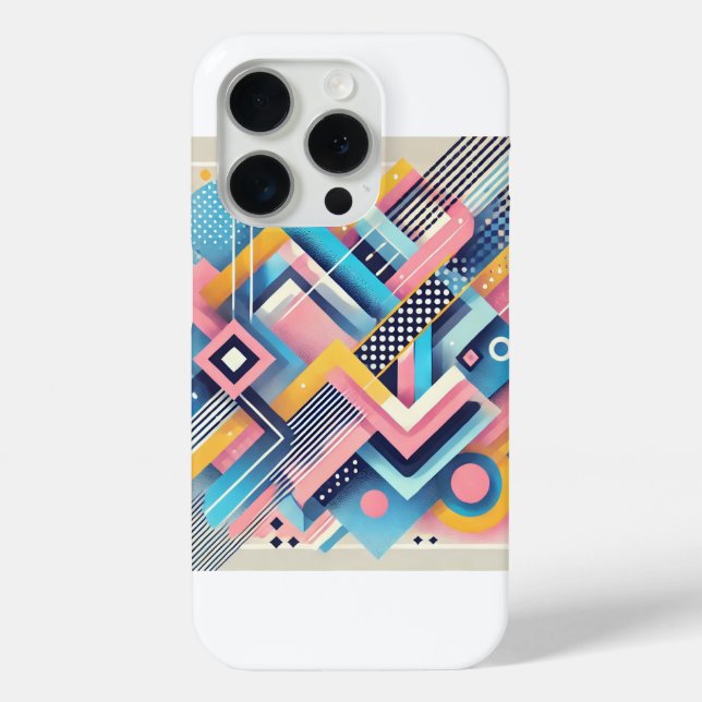 Vibrant Geometric iPhone Cover |Slim & Unique Look (Rückseite)