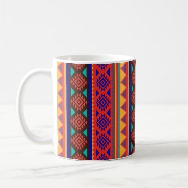 Vibrant Geometric Mug Kaffeetasse (Links)