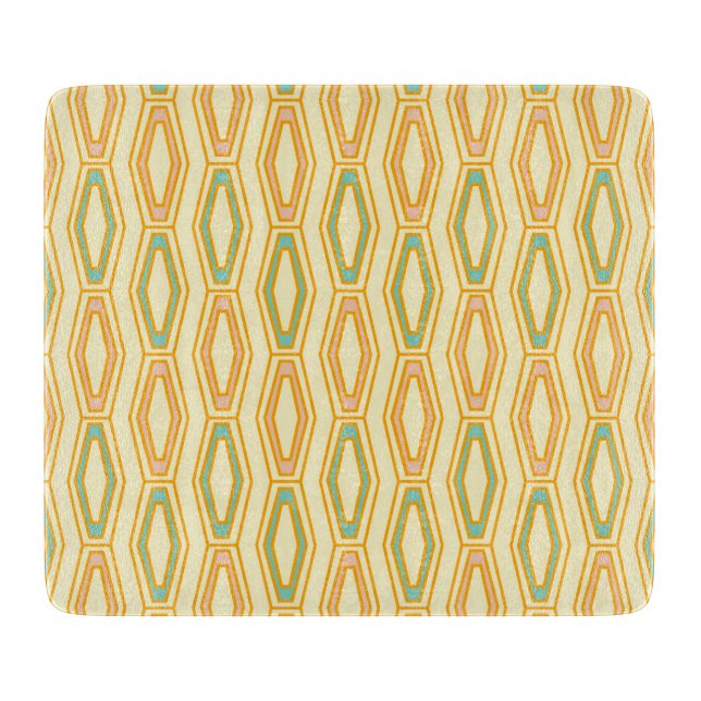 Vibrant geometric pattern with hexagonal shapes  schneidebrett (Vorderseite)