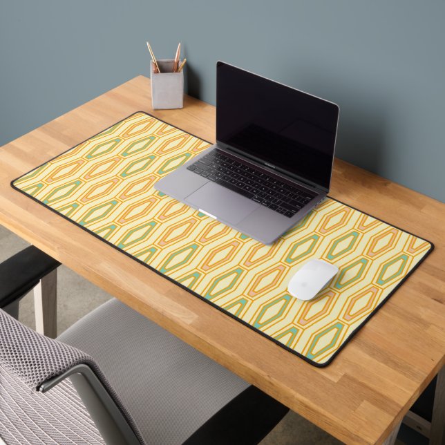 Vibrant geometric pattern with hexagonal shapes  schreibtischunterlage (Büro 2)
