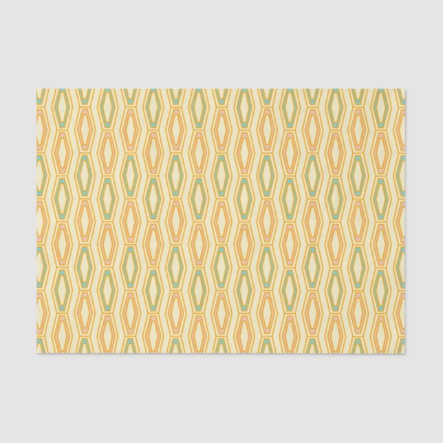 Vibrant geometric pattern with hexagonal shapes  seidenpapier (Vorderseite)