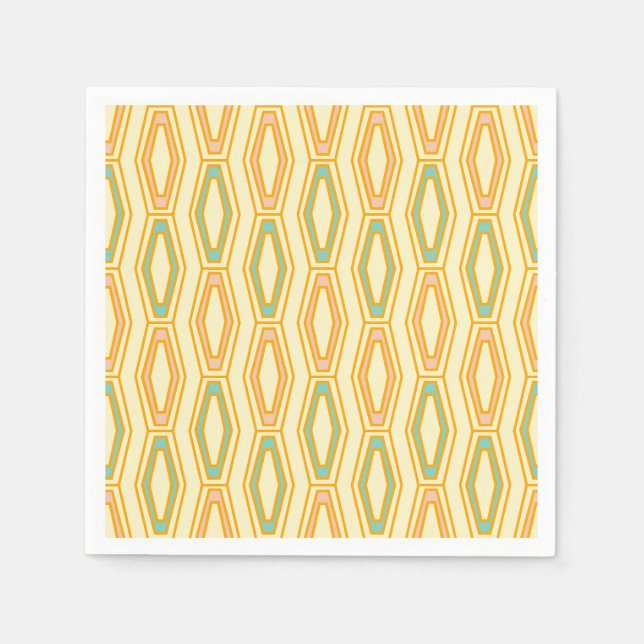 Vibrant geometric pattern with hexagonal shapes  serviette (Vorderseite)