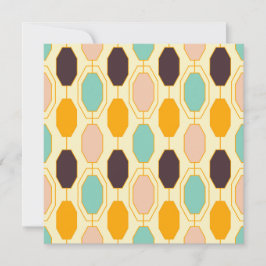 Vibrant geometric pattern with rows of octagonal s dankeskarte
