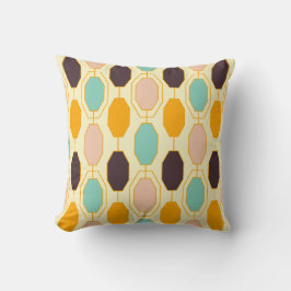 Vibrant geometric pattern with rows of octagonal s kissen