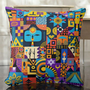 Vibrant Geometry Cushion Kissen
