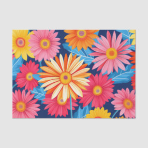 Vibrant Gerbera Daisies Blume Pflanze Seidenpapier