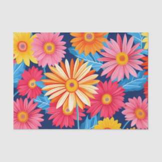 Vibrant Gerbera Daisies Blume Pflanze Seidenpapier