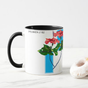 Vibrant Glitch Hibiskus - Moderne Botanische Kunst Tasse