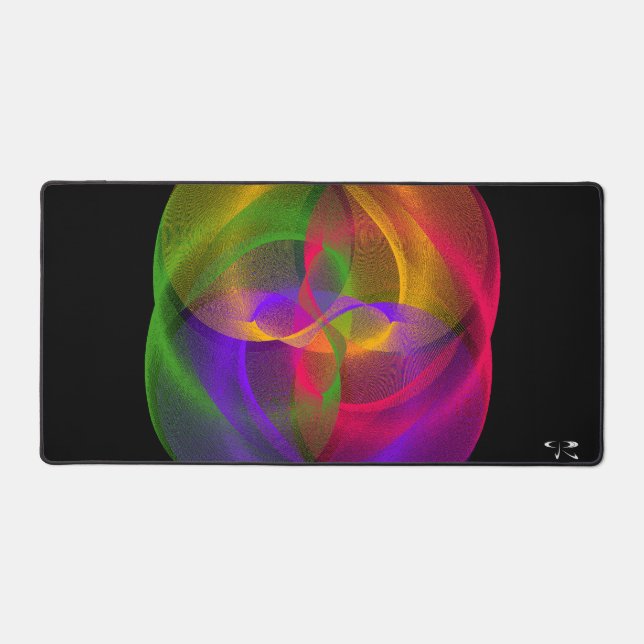 Vibrant Glossy Finish Geometric Gaming Mouse Pad Schreibtischunterlage (Vorderseite)