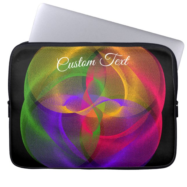 Vibrant Glossy Finish Geometric Laptop Case (Vorderseite)