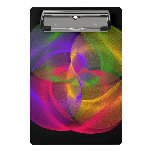 Vibrant Glossy Finish Geometric Mini Clipboard Klemmbrett (Vorderseite)