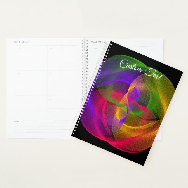 Vibrant Glossy Finish Geometric Spiral Planner Planer (Anzeige)