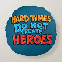 Vibrant Gradient Typographical Create Heroes Rundes Kissen