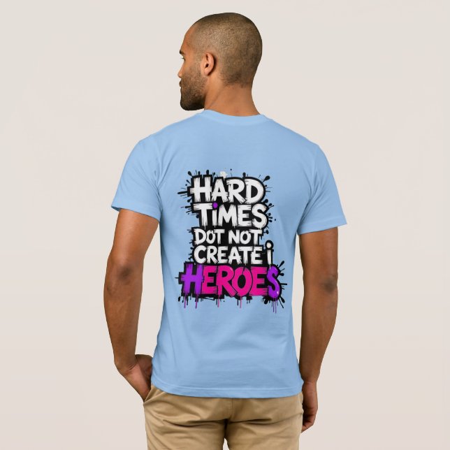 Vibrant Gradient Typographical Create Heroes  T-Shirt (Schwarz voll)