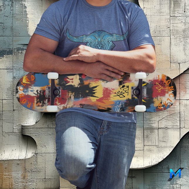 Vibrant Graffiti Inspiriert mit feiner Abstrakter  Skateboard (Von Creator hochgeladen)