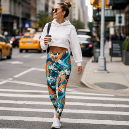 Vibrant Graphic Graffiti Inspiriert Leggings