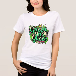 Vibrant Green Sin Queen HandGezeichnet Typografie  Tri-Blend Shirt