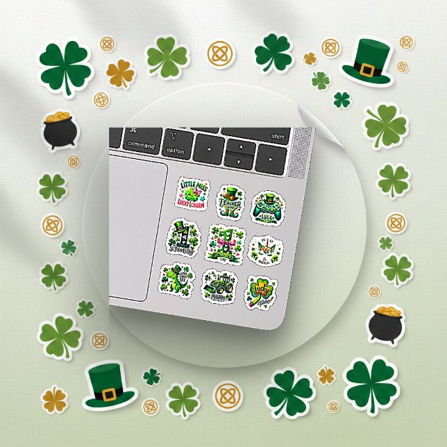 Vibrant Green St. Patrick’s Day Kids Pack Aufkleber (Von Creator hochgeladen)