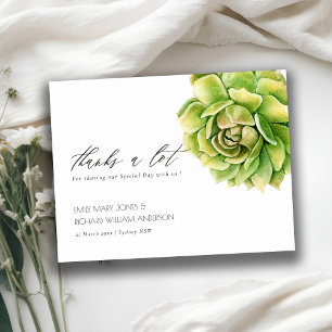 VIBRANT GREEN WATERCOLOR ERFOLGREICH DANKE POSTKARTE