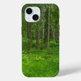 Vibrant Green Woodland iPhone Case