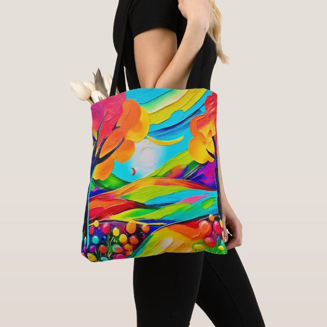Vibrant Hillside Harmony Painting (Von Nahem)