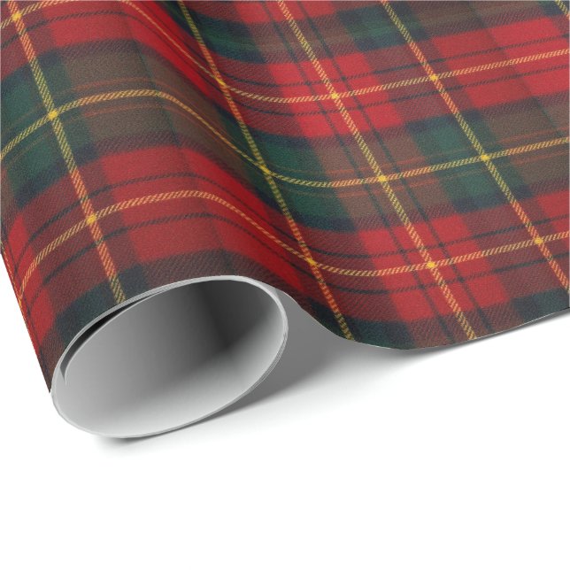 Vibrant Holiday Tartan Geschenkpapier (Rolleneckpunkt)