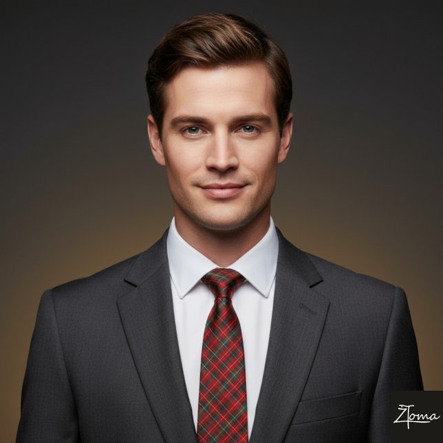 Vibrant Holiday Tartan Krawatte (Von Creator hochgeladen)