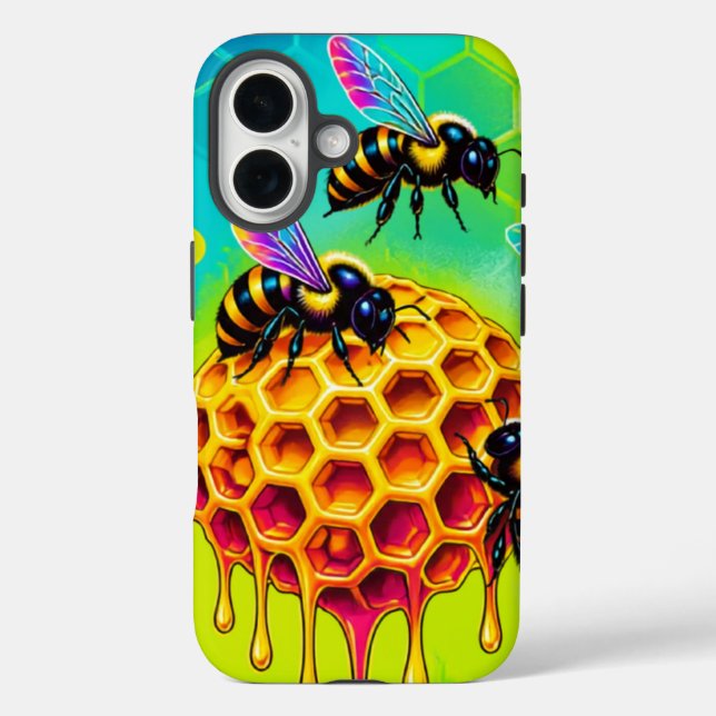 Vibrant Honeybee Phone Case (Rückseite)